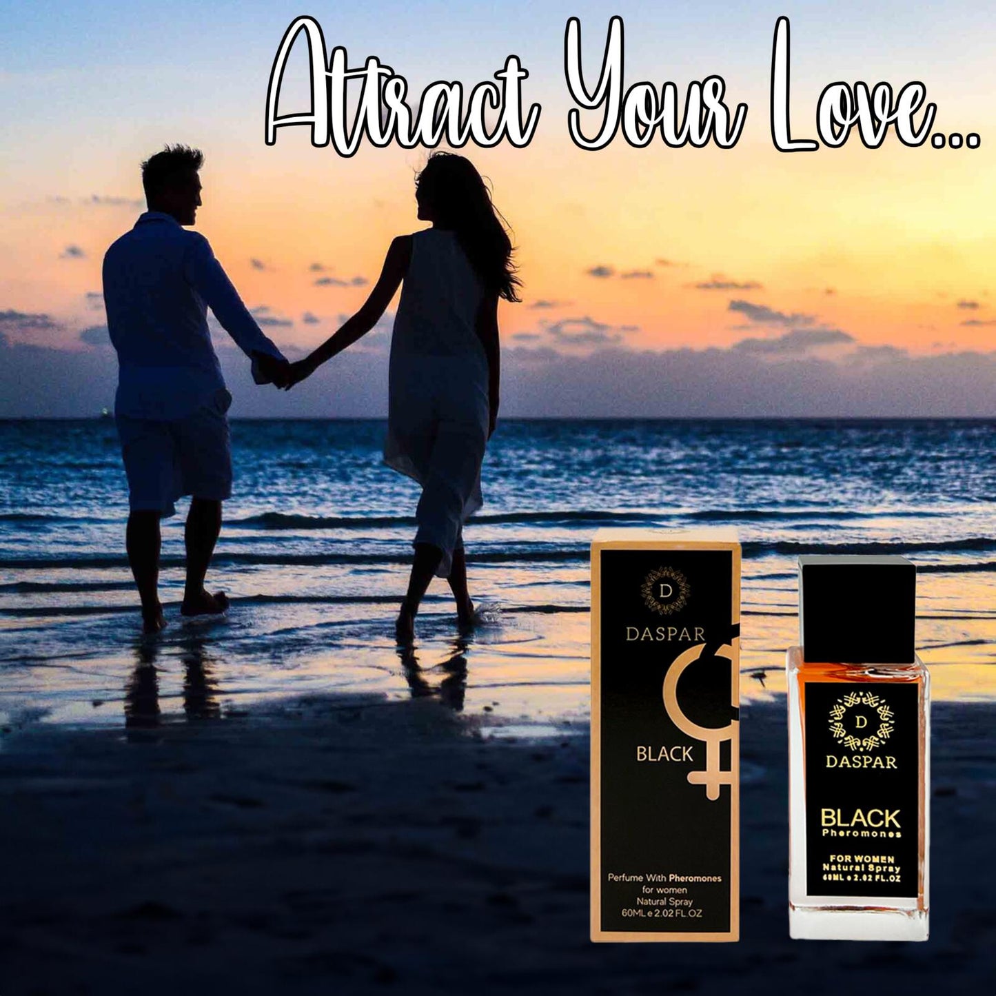 DASPAR BLACK PERFUME WITH PHEROMONES 2.02 OZ