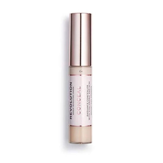MAKEUP REVOLUTION 3-PACK CONCEAL & HYDRATE CONCEALER SHADE C4 / FULL COVERAGE