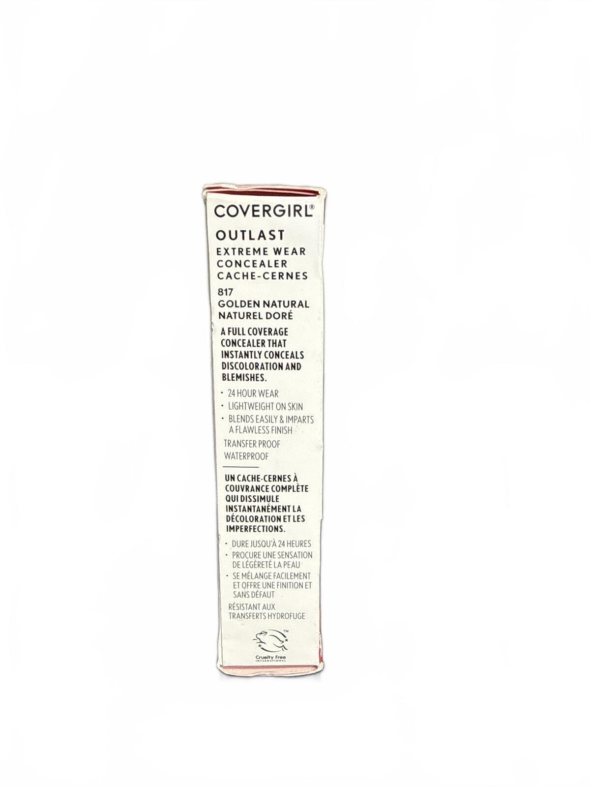 COVERGIRL OUTLAST EXTREME WEAR 24HR CONCEALER - 817 GOLDEN NATURAL 0.30 OZ