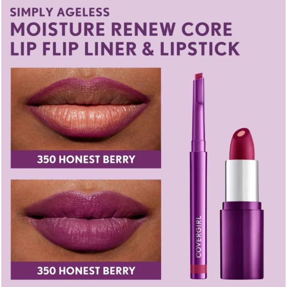 COVERGIRL SIMPLY AGELESS LIP FLIP LINER, 350 HONEST BERRY