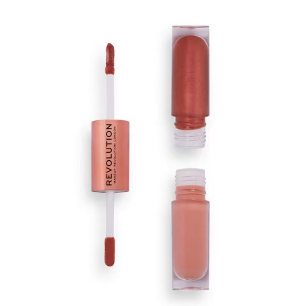 MAKEUP REVOLUTION 2-PACK DOUBLE UP LIQUID EYESHADOW, COLOR - INFATUATED