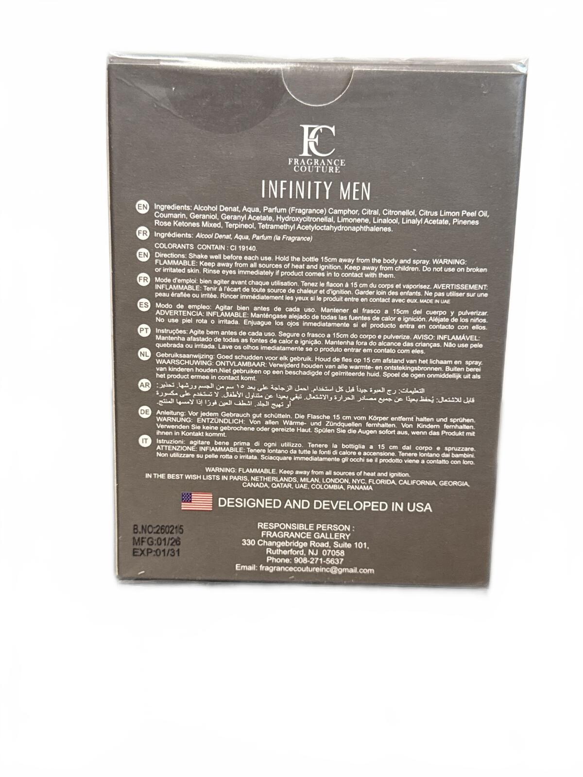 Infinity 3.3 oz EDT for Men – Fresh Fougere