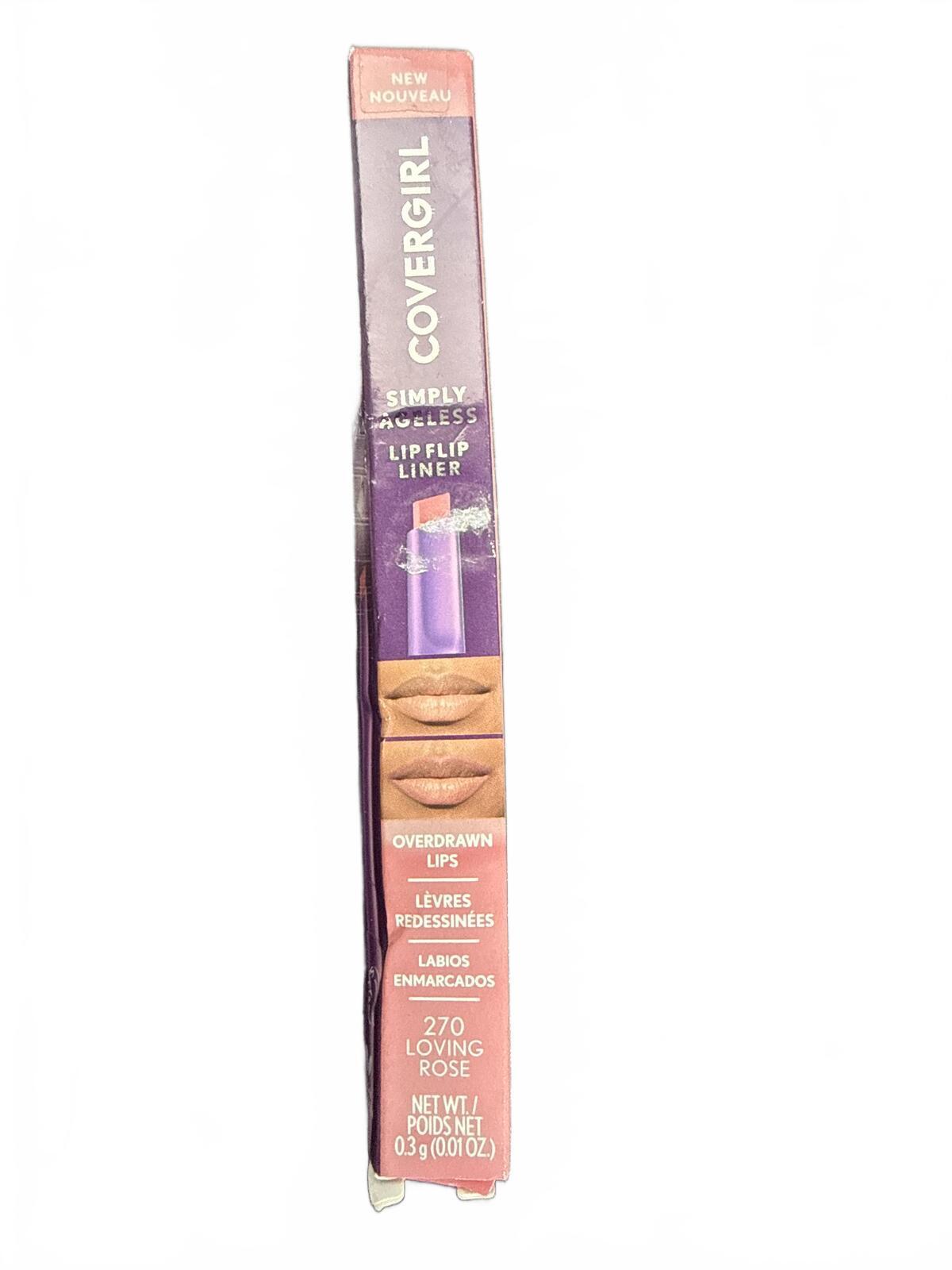 COVERGIRL SIMPLY AGELESS LIP FLIP LINER, 270 LOVING ROSE