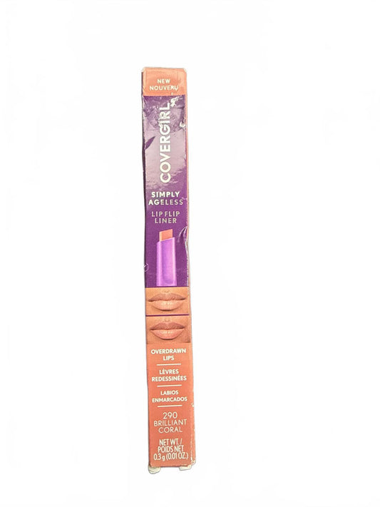 COVERGIRL SIMPLY AGELESS LIP FLIP LINER, 290 BRILLIANT CORAL